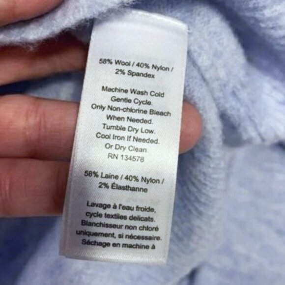 Vineyard Vines Sky Blue Wool Blend Hooded Pullover Sweater M Nautical Beach - Picture 8 of 9